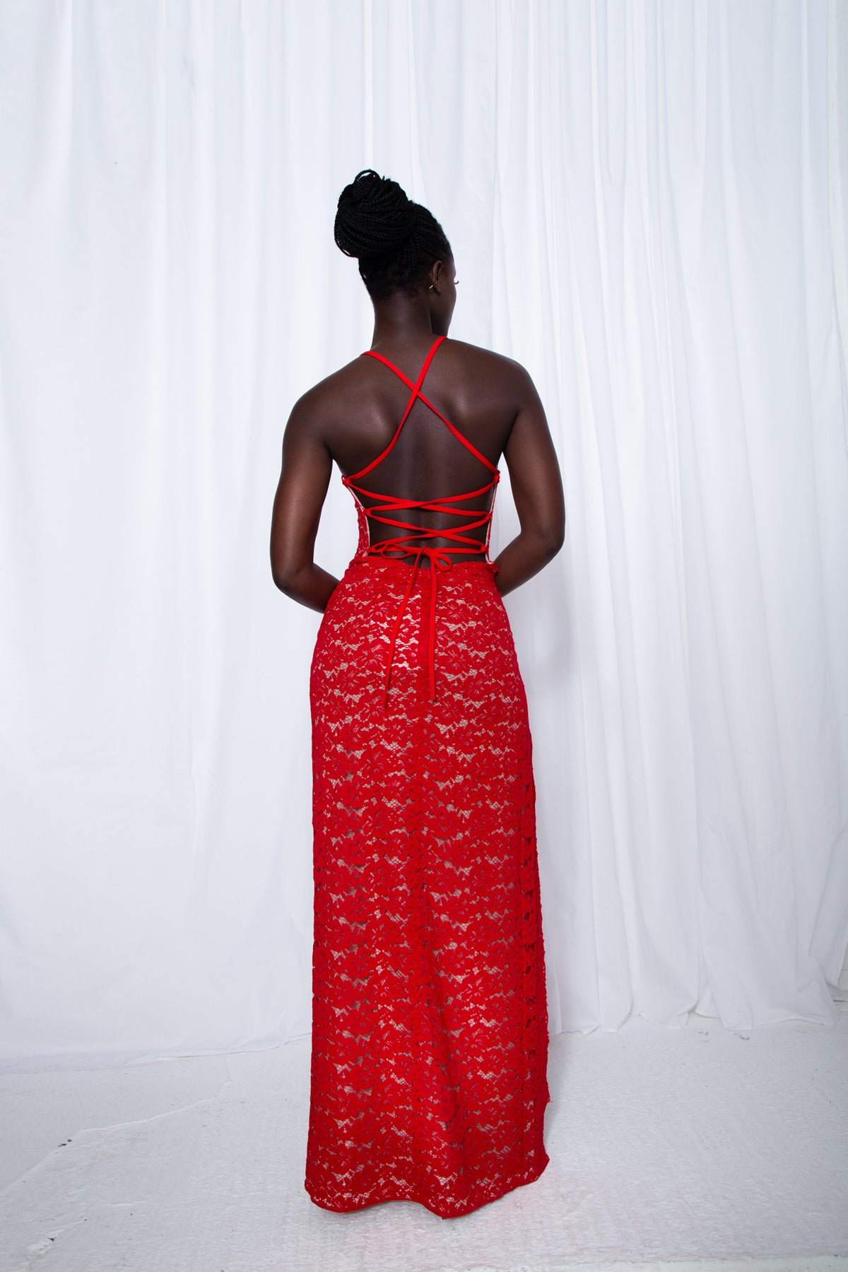 Alexandra - Sexy Long Stretchy Evening Lace Gown In Red Twin By Tare Isaac Alexandra - Sexy Long Stretchy Evening Lace Gown In Red Twin By Tare Isaac